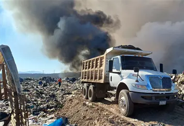 Controlado el incendio en el relleno sanitario de Culiac&aacute;n; contin&uacute;an los trabajos de enfriamiento