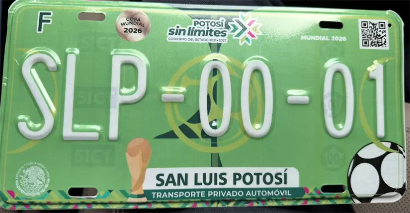 Cuánto costarán las placas del Mundial en San Luis Potosí. Foto: Cortesía