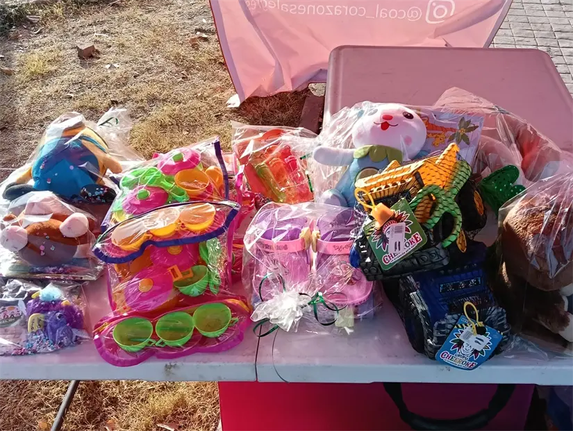 Con un pequeño centro de acopio, lograron recolectar algunos juguetes para hacer felices a muchos niños.