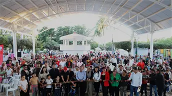 Entregan techumbre en plazuela de La Palma, Navolato por su 74 aniversario