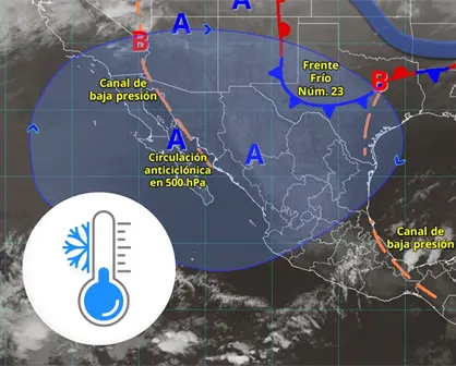 Frente fr&iacute;o 23 llegar&aacute; a M&eacute;xico este 21 de diciembre: &iquest;Qu&eacute; estados afectar&aacute;?