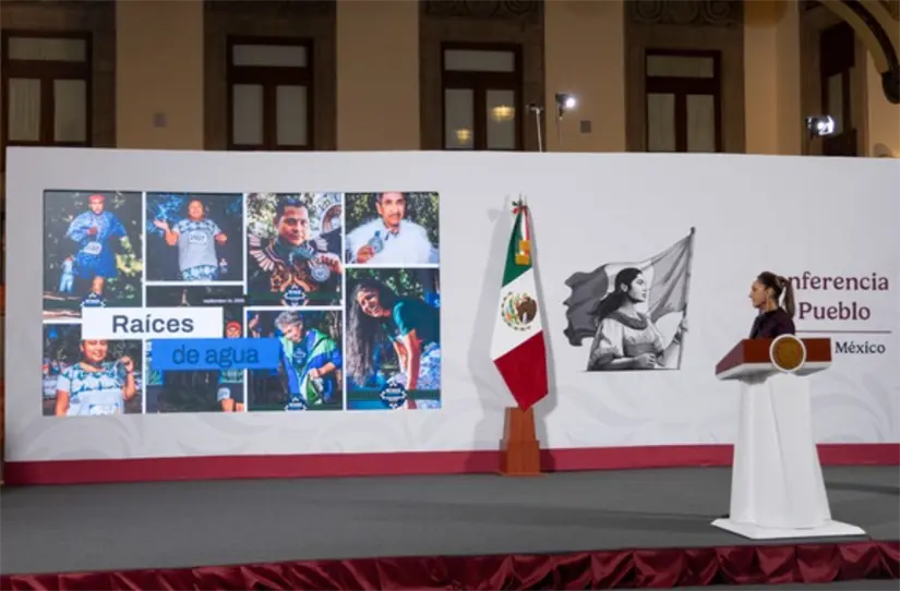 En conferencia la presidenta Claudia informó de la creación de Centros Comunitario de Alto Rendimiento. Foto: cortesía.