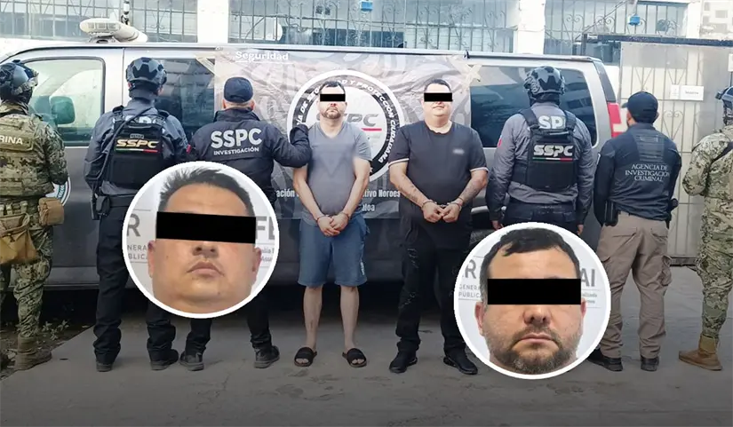 Detienen a 4 hombres que serían parte del del mismo grupo delictivo. Foto: Cortesía