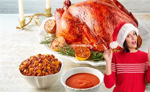 Receta para un delicioso pavo al horno adobado para Navidad