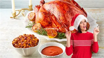 Receta para un delicioso pavo al horno adobado para Navidad