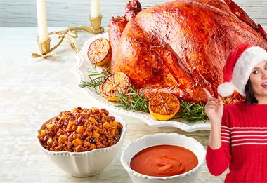 Receta para un delicioso pavo al horno adobado para Navidad