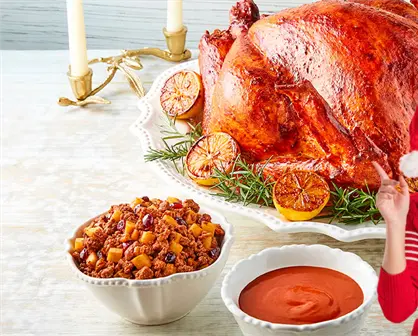 Receta para un delicioso pavo al horno adobado para Navidad