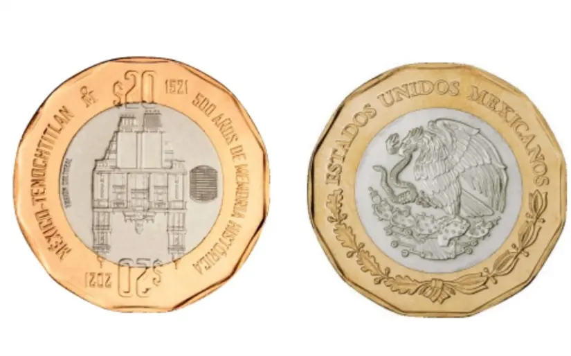 Conoce cómo será la nueva moneda de 20 pesos de 2026. Foto: Cortesía. 