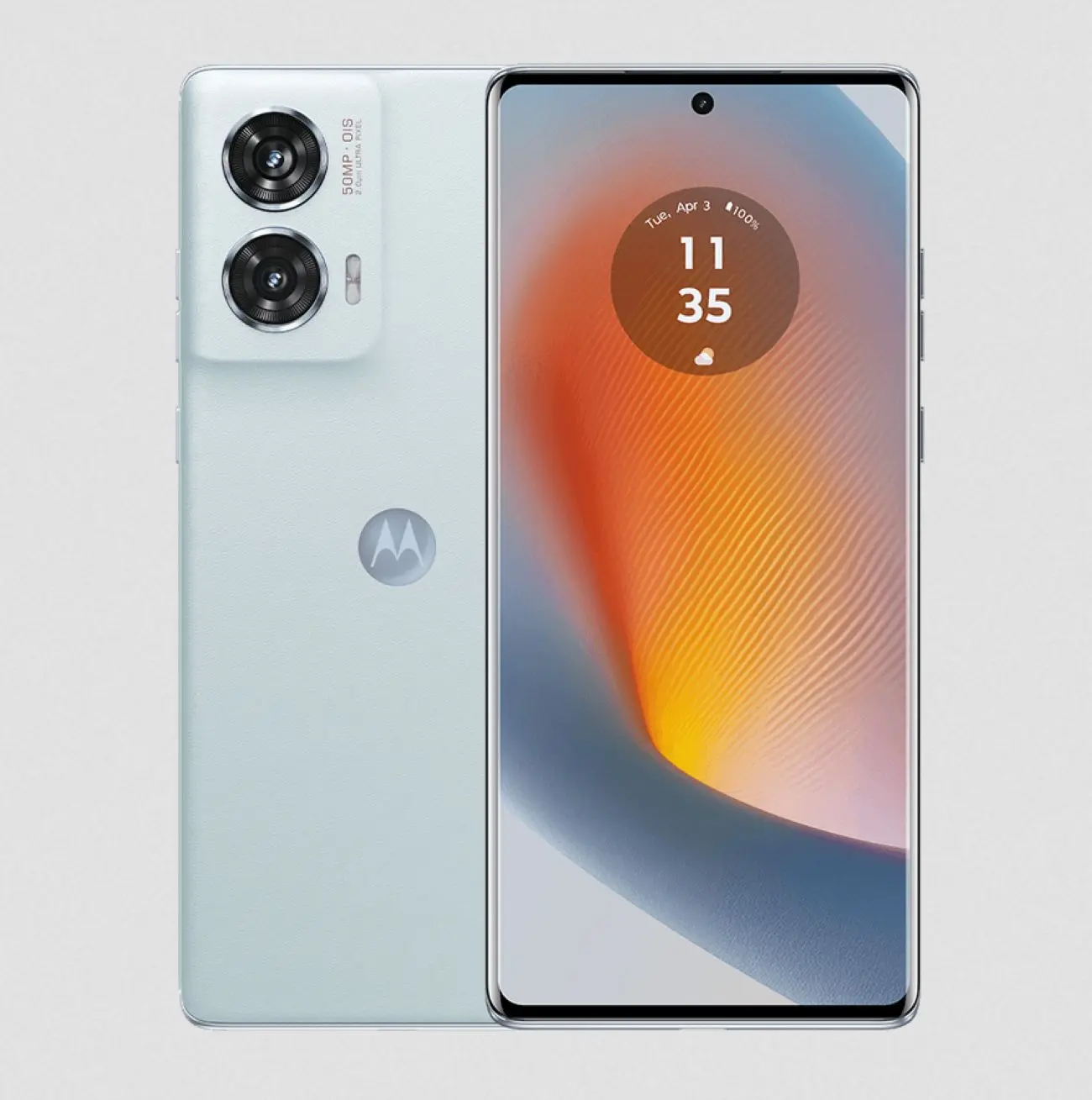 Motorola Edge 50 Fusion con cámara frontal de 32 megapíxeles. Foto: Cortesía