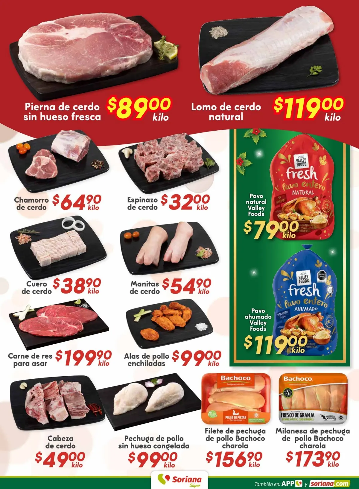Carnes, pescados y maricos en oferta. Imagen: Soriana