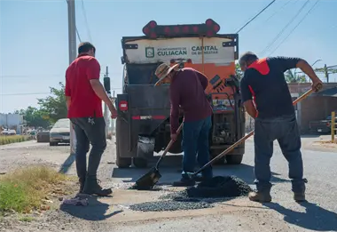 Culiac&aacute;n avanza en mantenimiento vial con jornadas constantes de bacheo
