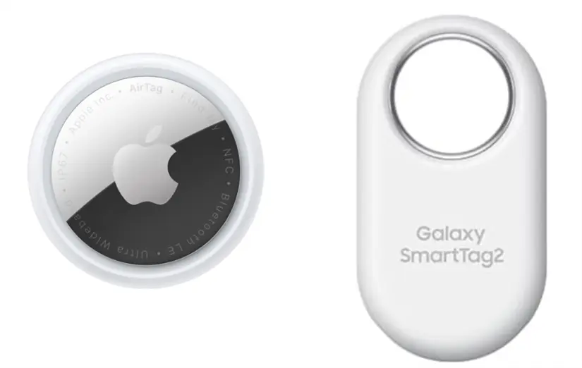 Apple AirTag y Samsung SmartTag2.