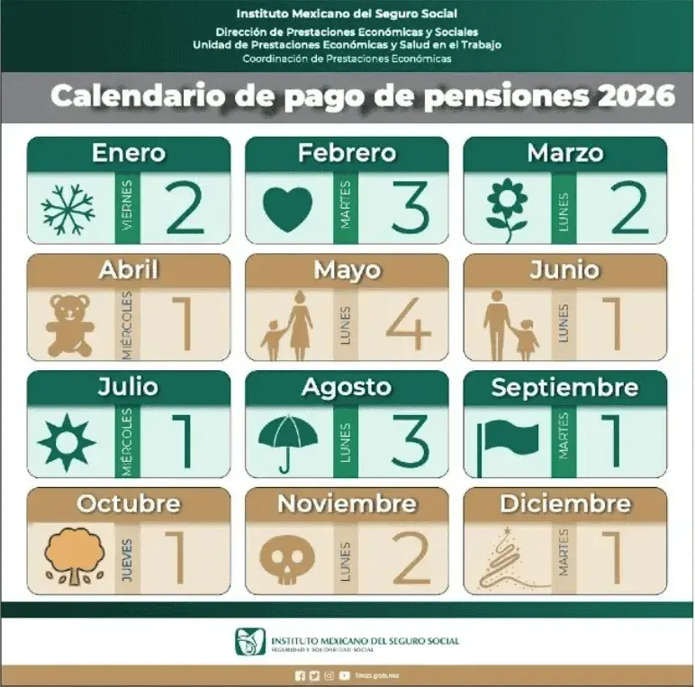 Calendario IMSS. Foto: Cortesía