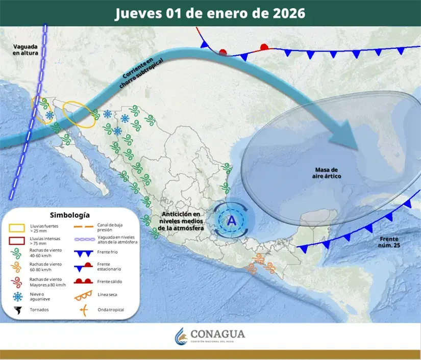 El frío continúa en 2026. Foto: Conagua