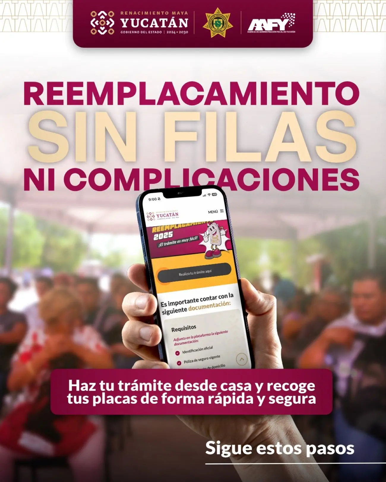 Cita para el trámite de reemplcamiento en Yucatán. Foto: Cortesía