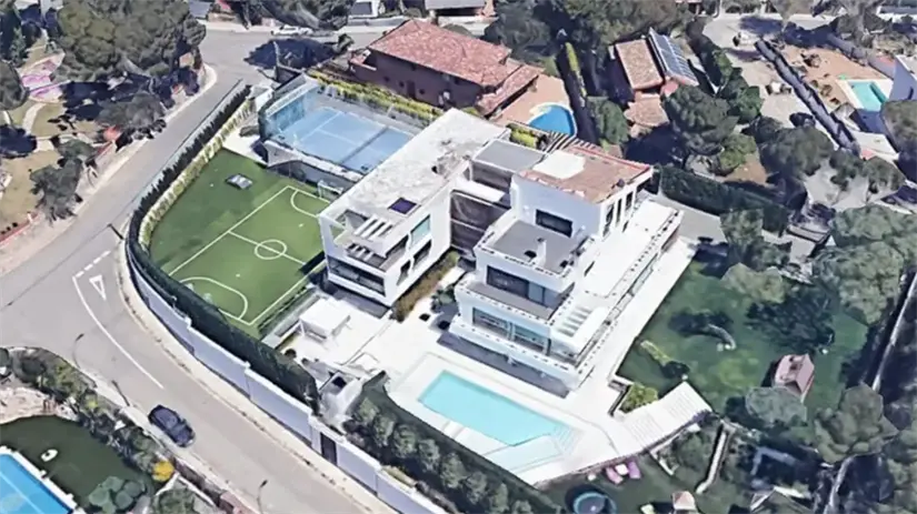 Mansión de Lionel Messi en España. Foto: cortesía.