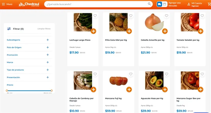 Estas son algunas de las ofertas en frutas y verduras que Chedraui tiene para ti. Imagen: chedraui.com.mx