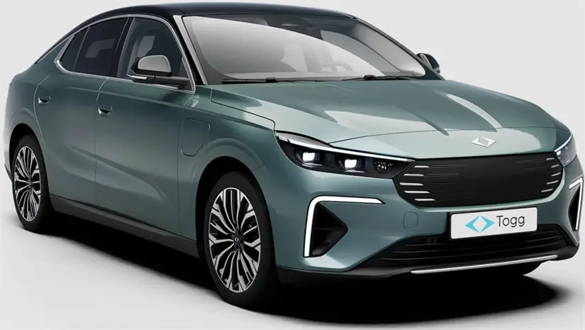 Vehículo eléctrico Turco marca Togg, modelo T10F. Fuente: https://www.togg.com.tr/en/t10f