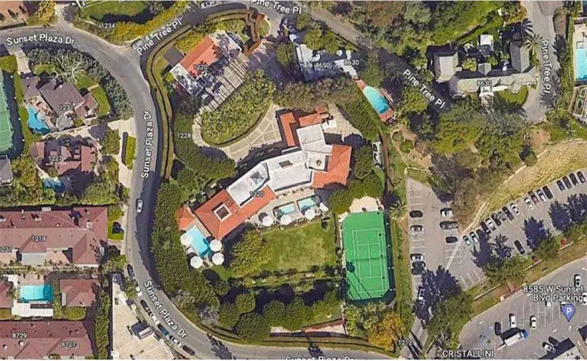 La casa de Emilio Azcárraga Jean en Hollywood Hills. Foto: Cortesía