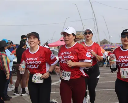 Participa en la segunda edici&oacute;n de la carrera "Juntos Salvando Vidas" frente al mar de Altata