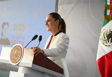 Claudia Sheinbaum destaca baja hist&oacute;rica en homicidios y avances en seguridad durante La Ma&ntilde;anera del 8 de enero