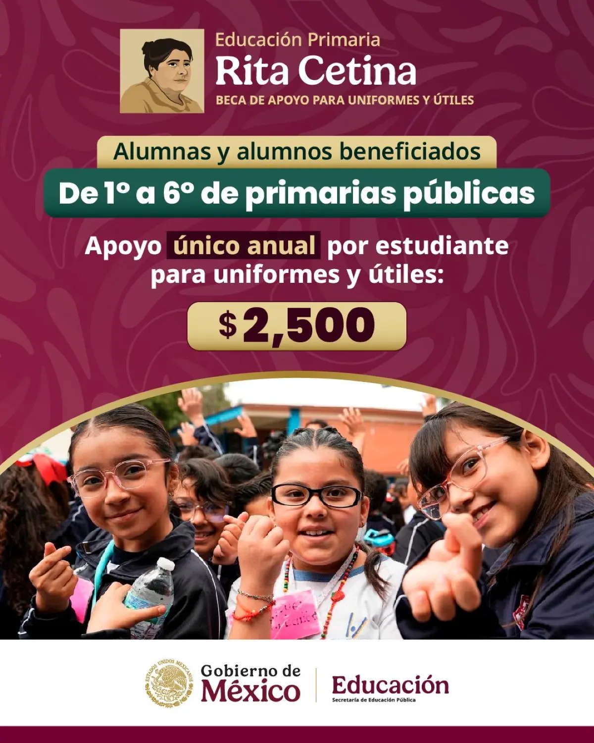La Beca Rita Cetina a partir de este año también será para estudiantes de primaria. Foto: Cortesía