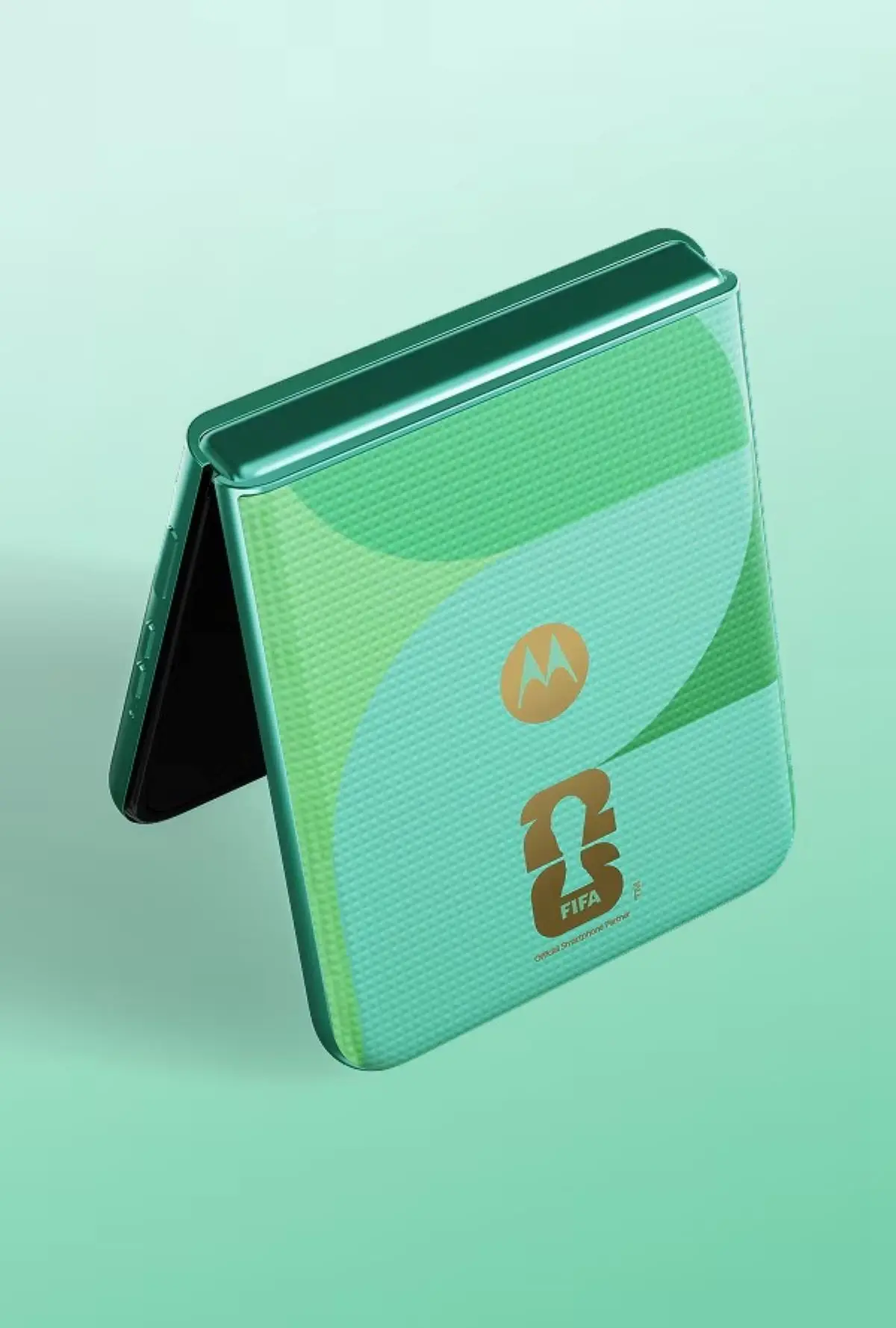 El Motorola Razr 60 edición especial del Mundial con cámara de 50 megapíxeles. Foto: Cortesía