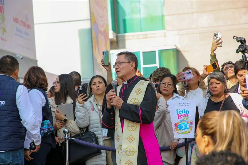 Ceremonia de bendición de la Feria Estatal de León 2026. Foto: Cortesía