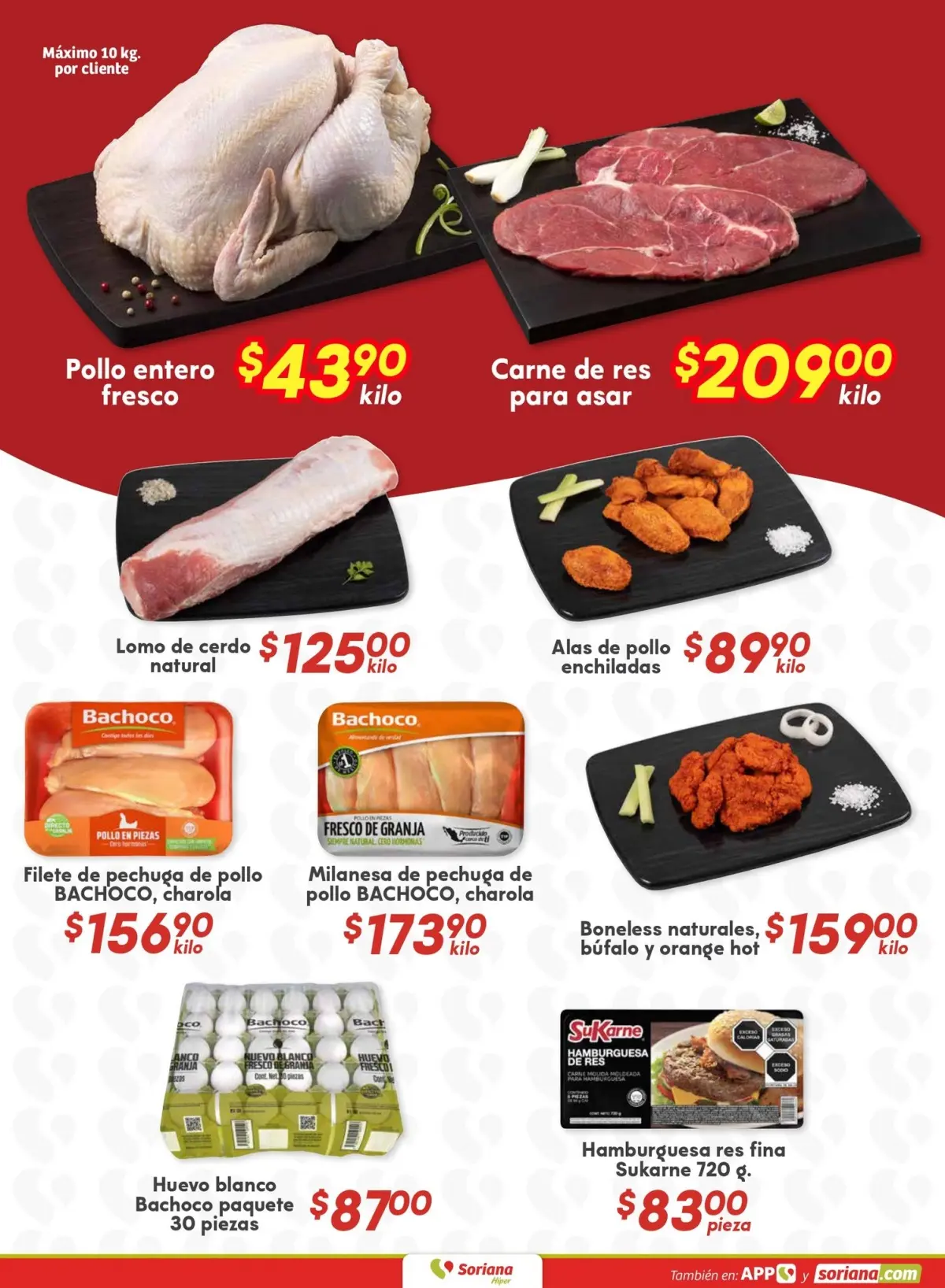 También encontrarás precios bajos en carnes y pescados. Imagen: Soriana