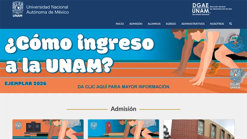 Portal de la DGAE. Foto: captura de pantalla.