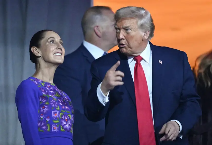 Sheinbaum y Trump en su encuentro tras el Sorteo del Mundial de Futbol FIFA 2026 en Washington. 