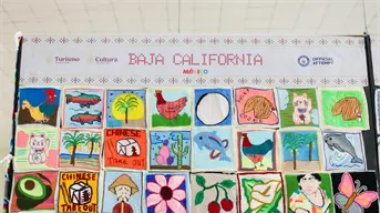 Mujeres internas de Baja California participan en el Récord Guinness de bordados más grande del mundo