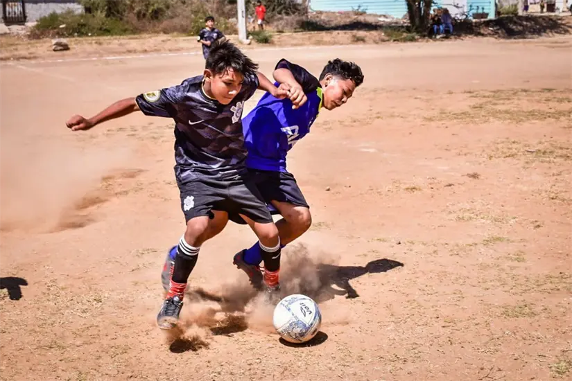 El Campo de futbol de Urías es un espacio para la práctica del deporte y la convivencia de los habitantes del sector