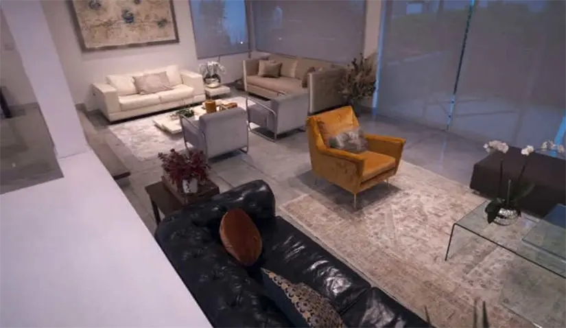 Interior de la vivienda de  Andrea Legarreta en CDMX. Foto: Cortesía