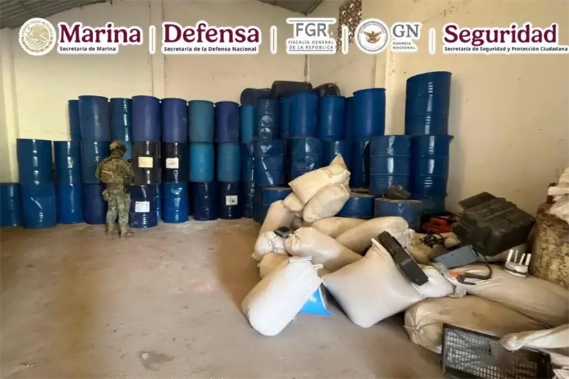 El decomiso representa una afectación económica de 30 millones de pesos al crimen organizado. Foto: SSPC