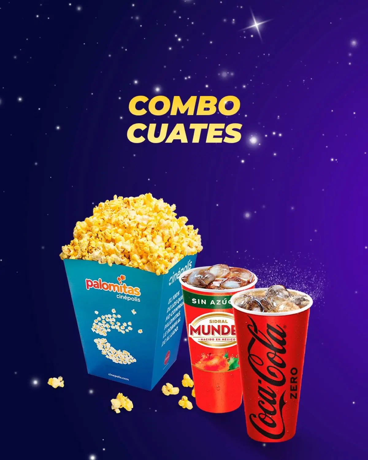 Combo Cuates en Cinépolis. Foto: Cortesía