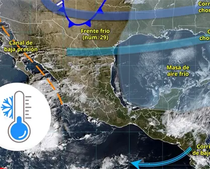 Frente fr&iacute;o 29 ingresar&aacute; a M&eacute;xico el fin de semana: &iquest;Qu&eacute; estados afectar&aacute;?