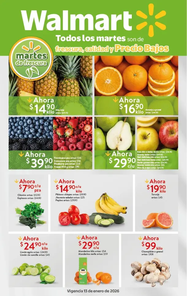 Ofertas en Frutas y Verduras en el Martes de Frescura del 20 enero de 2026