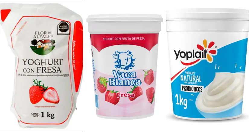 Profeco reveló tres marcas de yogures que incumplen la ley. Foto: Cortesía.