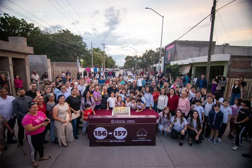 Justicia social en Culiacán: colonia Antonio Toledo Corro recibe obra esperada por más de tres décadas. Foto: Ayuntamiento de Culiacán