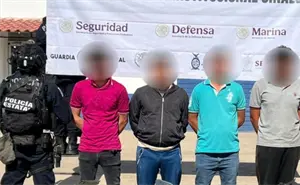 Ocho detenidos y arsenal asegurado durante operativo en Badiraguato, Sinaloa