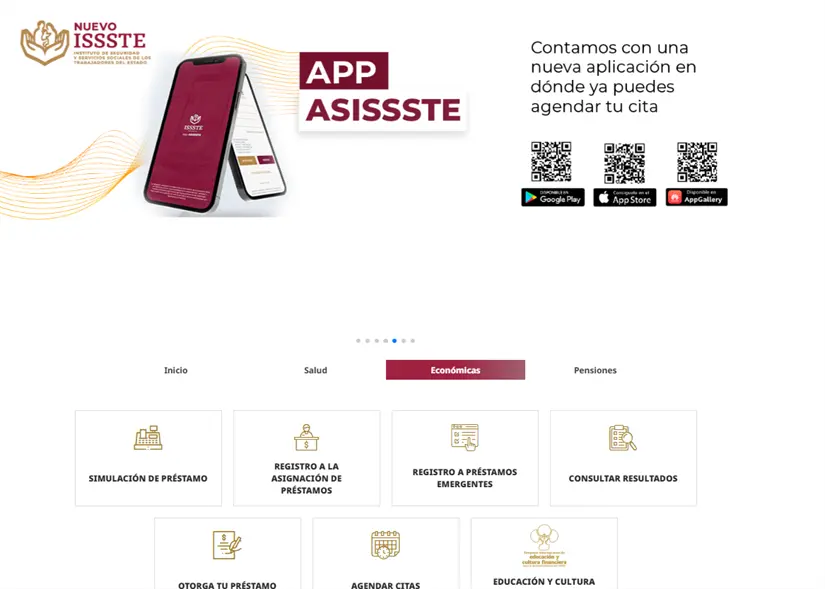 Consulta la página web para acceder al préstamo del ISSTE. Foto: Cortesía.