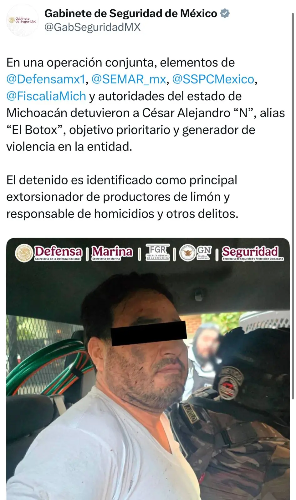 Detención del Botox