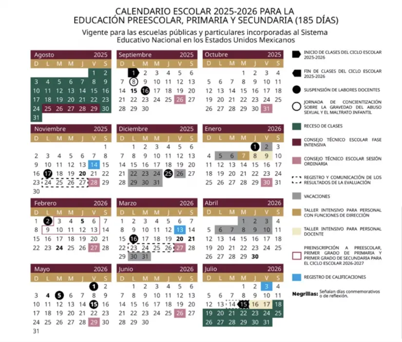 Conoce los próximo días de descanso, de acuerdo con el calendario 2025-2026. Foto: Cortesía.