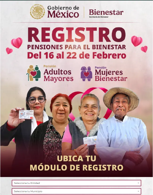 Así podrás ubicar tu módulo para el registro de la pensión Mujeres Bienestar. Foto: Cortesía.