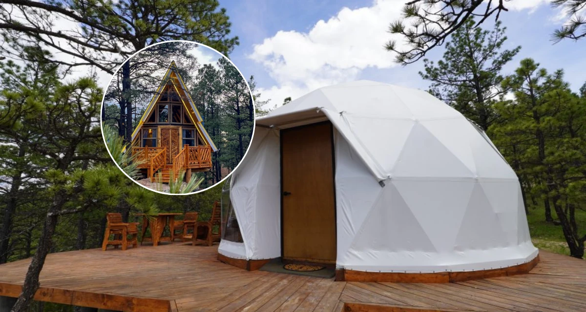 Así son las burbujas glamping en la Sierra Tarahumara. Foto: Cortesía.