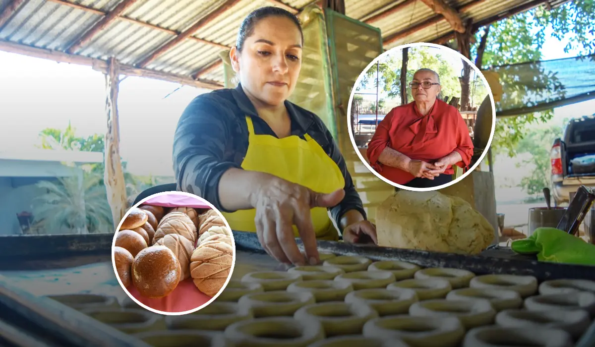 María de Jesús Rivera, de casi 73 años, tiene más de cuatro décadas haciendo pan de mujer; con este oficio trabajo sacó adelante a sus cuatro hijos y hoy mantiene activo el sustento familiar. Hoy es su hija María quien se encarga de la elaboración del pan. | Imágenes de Lino Ceballos