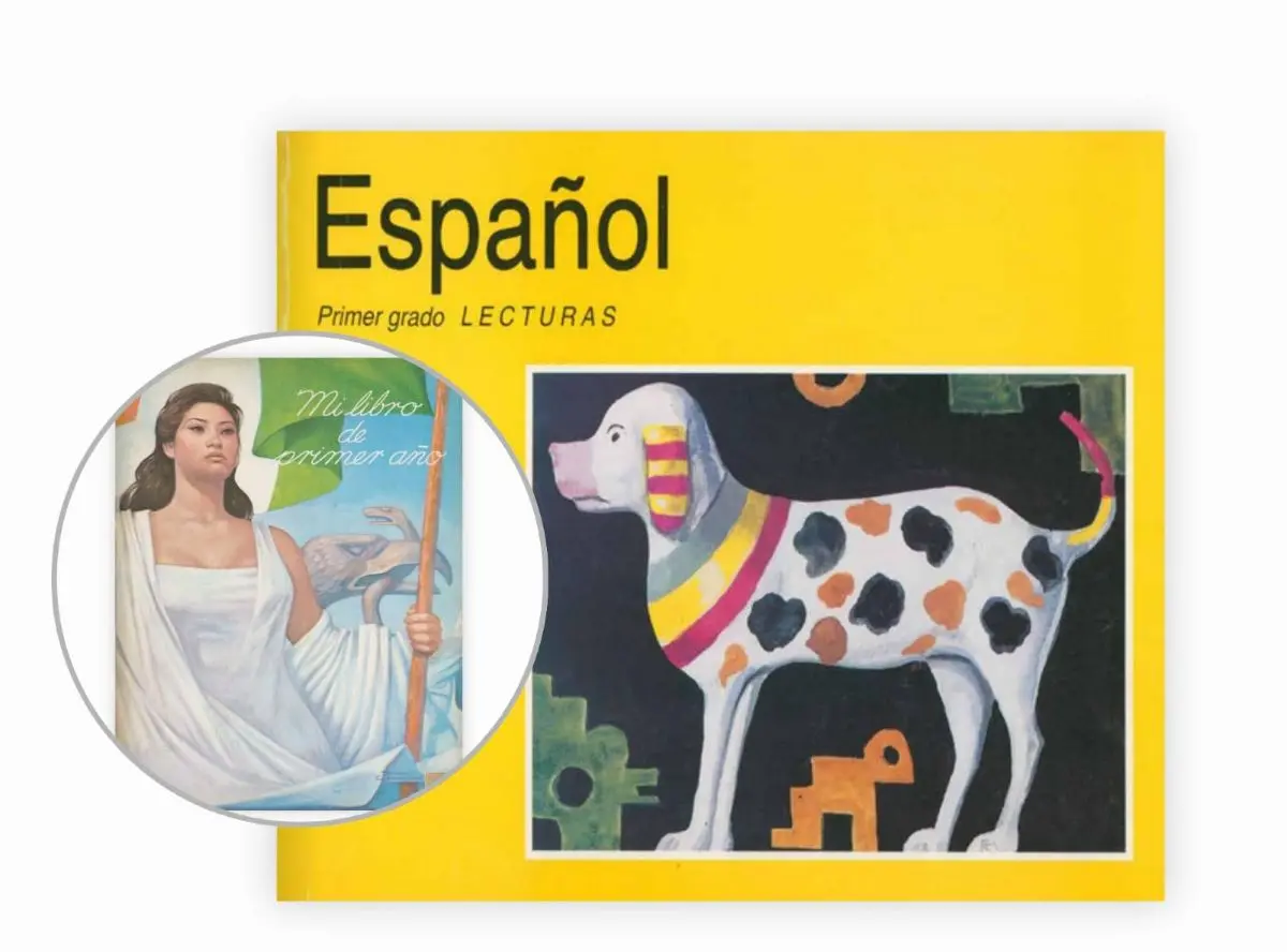 La evolución de los los libros de texto de la SEP en México. Foto: Cortesía
