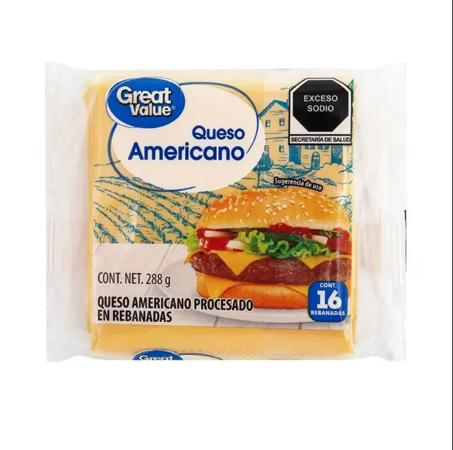 Queso americano de Great Value. Foto: cortesía.