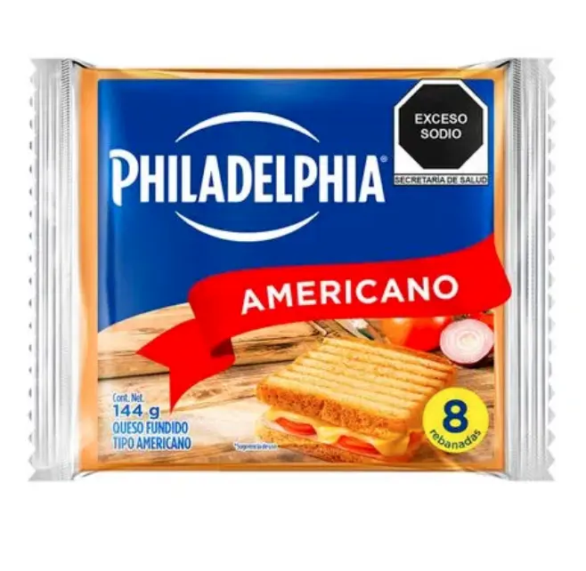 Queso americano de Philadelphia. Foto: cortesía.